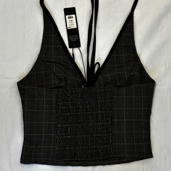 Cropped Halter Top - Grey - Picture 3 of 5